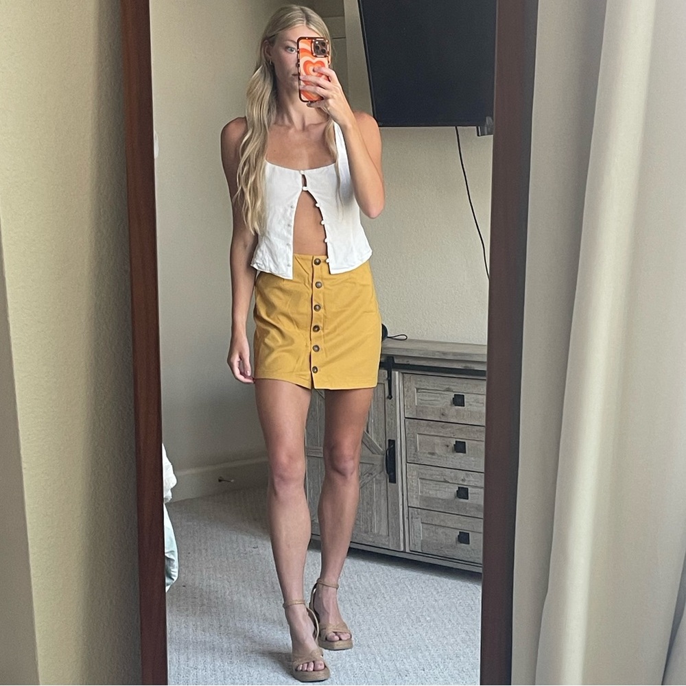 Forever 21 Gold Skirt